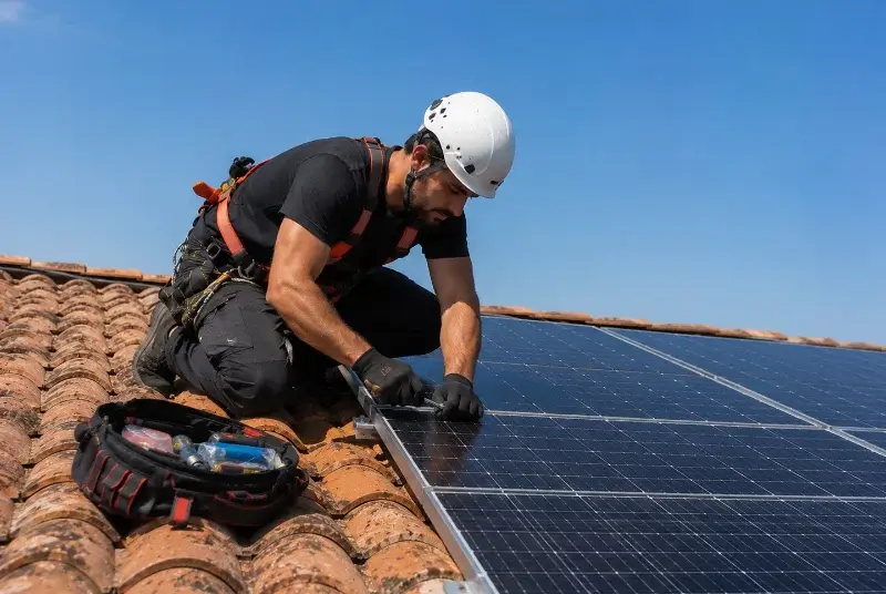 Maintenance et monitoring de panneaux solaires à Léogeats