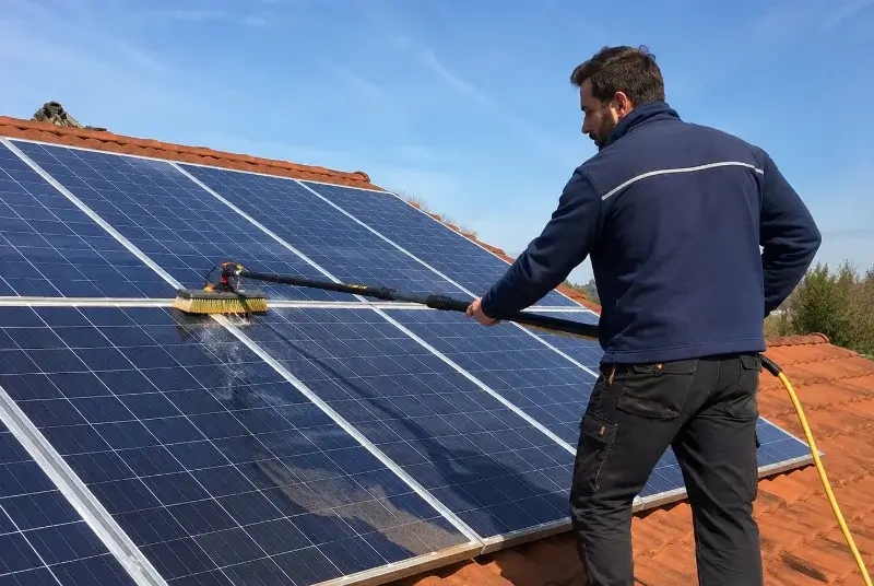 Nettoyage et entretien de panneaux solaires à Léogeats